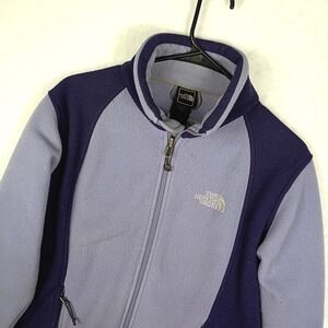 The North Face Womens Full Zip Fleece Jacket Purple Lavender Two Tone Medium